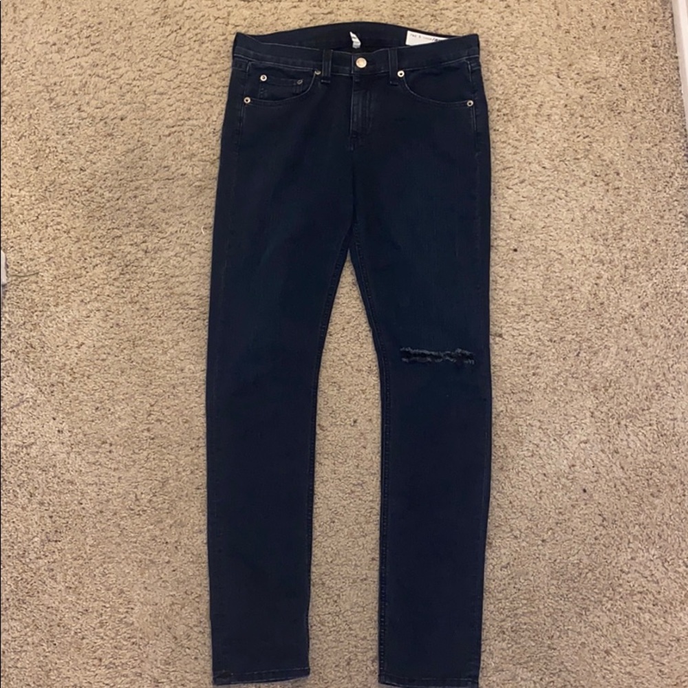 Rag & Bone Dark Rinse Distressed Terra Blue - Picture 4 of 6